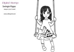 Swingin Pippa Digital Stamp