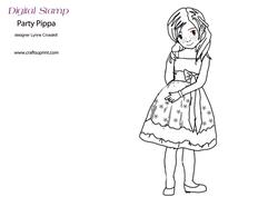 Party Dress Pippa Digital Stamp