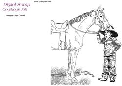 Cowboy's Job Digital Stamp