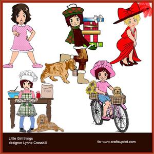 Little Girl Things Clip Art