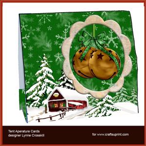Jingle Bells Tent Aperture Card