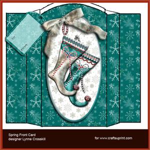 Christmas Stocking Spring Front Card