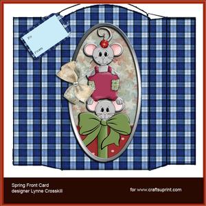 A Mouse's Christmas Spring Front Card