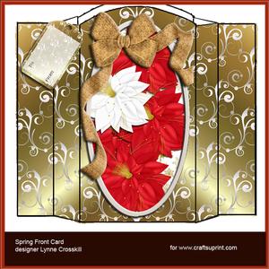 Poinsettia Spring Front Card