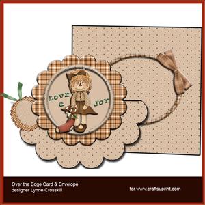 Love & Joy Over the Edge Card & Envelope