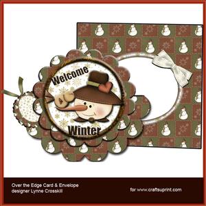 Welcome Winter Over the Edge Card & Envelope