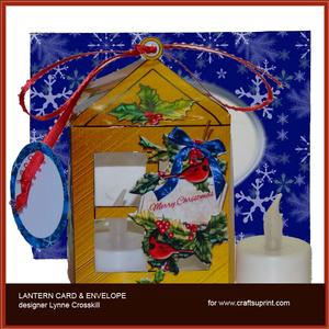 Cardinal Greetings Lantern Card & Envelope