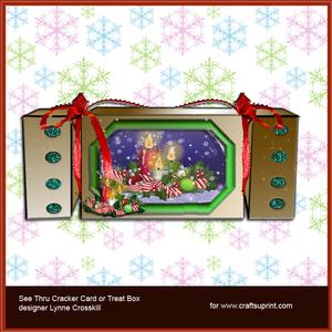 Christmas Candle See-thru Cracker Card