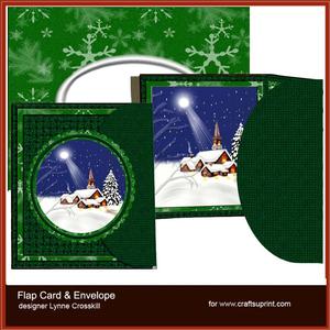 Christmas Scene Flap Card & Envelope