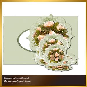 Bouquet of Roses Triple Easel Card & Envelope