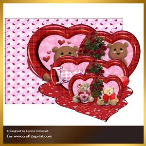 Double Hearts Triple Easel Card & Envelope
