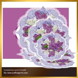 Lilacs Triple Easel Card & Envelope