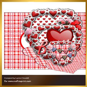 Hugs & Kisses Triple Easel Card & Envelope