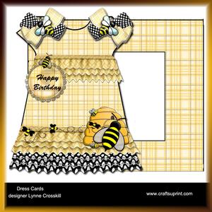 Busy Bees Dress Card & Envelope