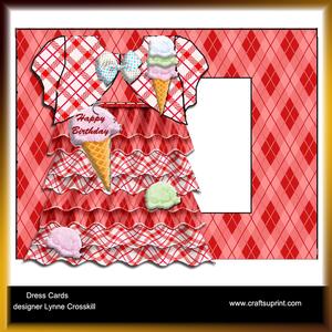 Mmmm Ice Cream Dress Card & Envelope