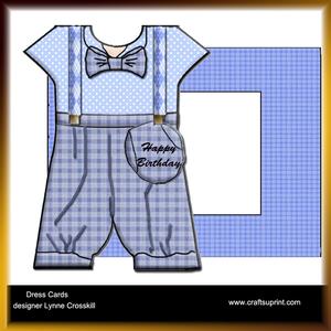 Little Boy Blue Pant Card & Envelope