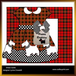 Scottie Dog Dress Card & Envelope