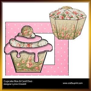 Tulips Cupcake Gift Box, Card & Matching Envelope