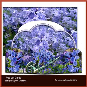 Bluebells Pop-out Card & Matching Envelope