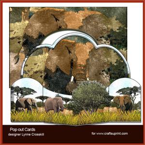 Down in Africa Pop Out Card & Envelope