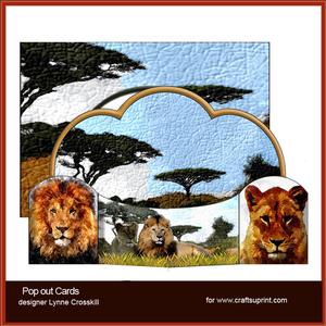 Lion Pop Out Card & Envelope