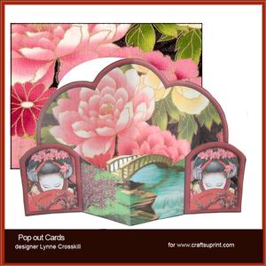 Oriental Garden Pop Out Card & Envelope