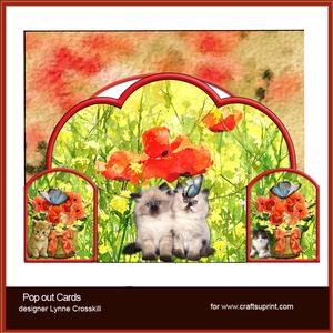 Poppy Garden Pop Out Card & Envelope