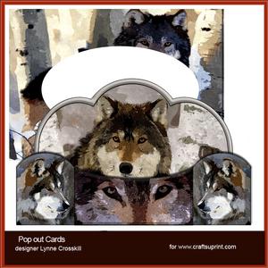 Wolf Pop Out Card & Envelope