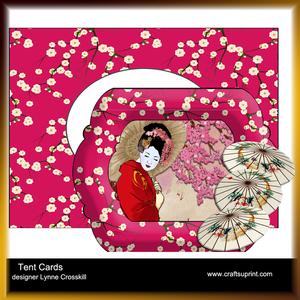 Spring in the Orient Tent Card