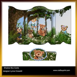 Teddy Bear's Picnic Shadow Box Card & Belly Band