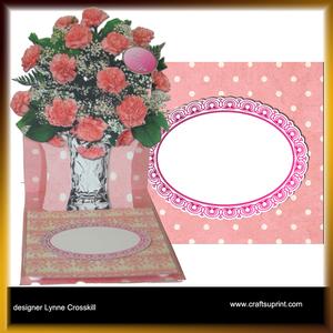 Carnation Vase Easel Card & Matching Envelope