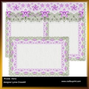 Battenburg Lace Frames - Lilac