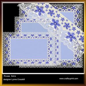 Lace Frames - Dark Blue