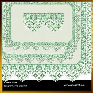 Crystal Green Christmas Lace Frames