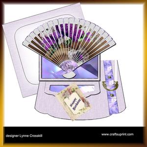 Lilacs Fan Easel Card Kit