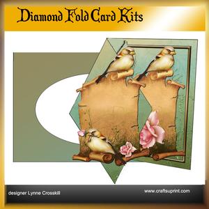 Bird & Roses Diamond Front Card Kit