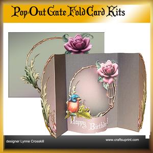 Pearls & Roses Pop Out Gate Fold Card