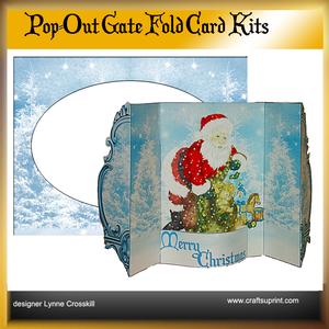 Santa Pop Out Gate Fold Card