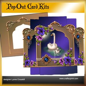 Pearls & Swans Pop Out Card