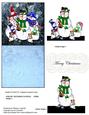 Snowman Chorus 3D Pop-up Card