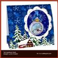 Christmas Ball Snow Scene Tent Aperture Card