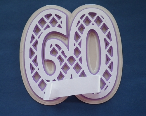 Milestone number card, 60