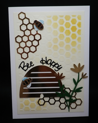 Bee Happy card topper