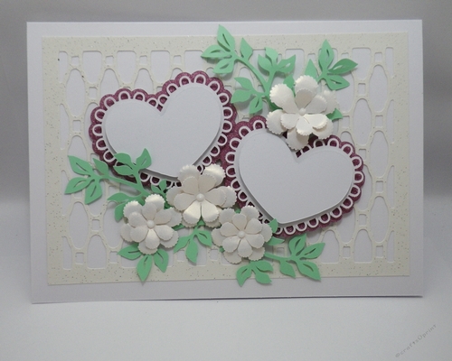Hearts and Flowers Romance card topper