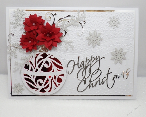 Bauble and poinsettia topper