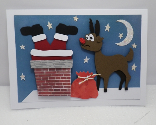 Santas stuck in the chimney!