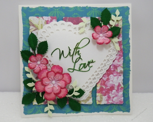 Hearts and flowers topper