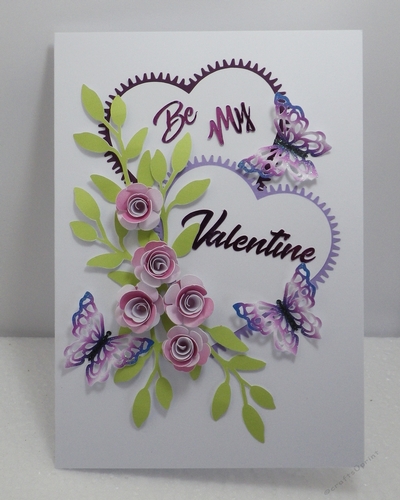Hearts and flowers topper 2