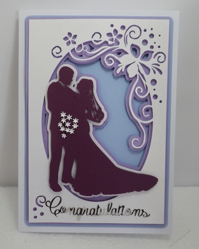 Bride and groom A5 topper
