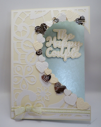 Hearts cut away card